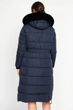 Doudoune longue bleu nuit-Assuili Best