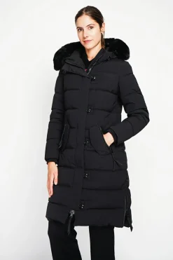Doudoune longue noire-Assuili Discount