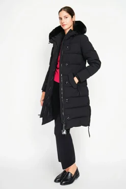 Doudoune longue noire-Assuili Discount