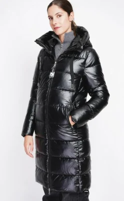 Doudoune longue noire-Assuili Discount