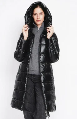Doudoune longue noire-Assuili Discount