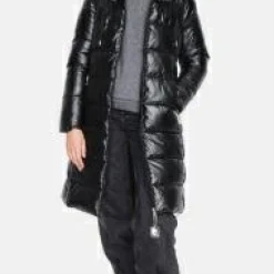 Doudoune longue noire-Assuili Discount