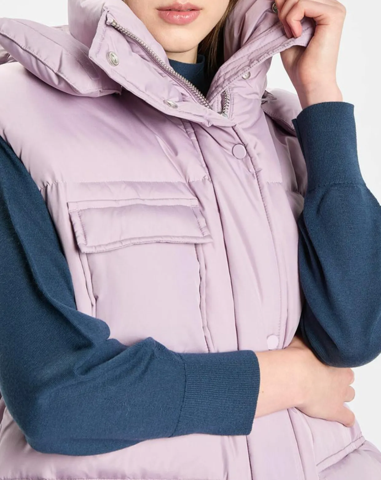 Femme Marc O'Polo Manteaux^Doudoune longue sans manches 3 poches violet clair