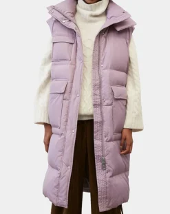 Femme Marc O'Polo Manteaux^Doudoune longue sans manches 3 poches violet clair