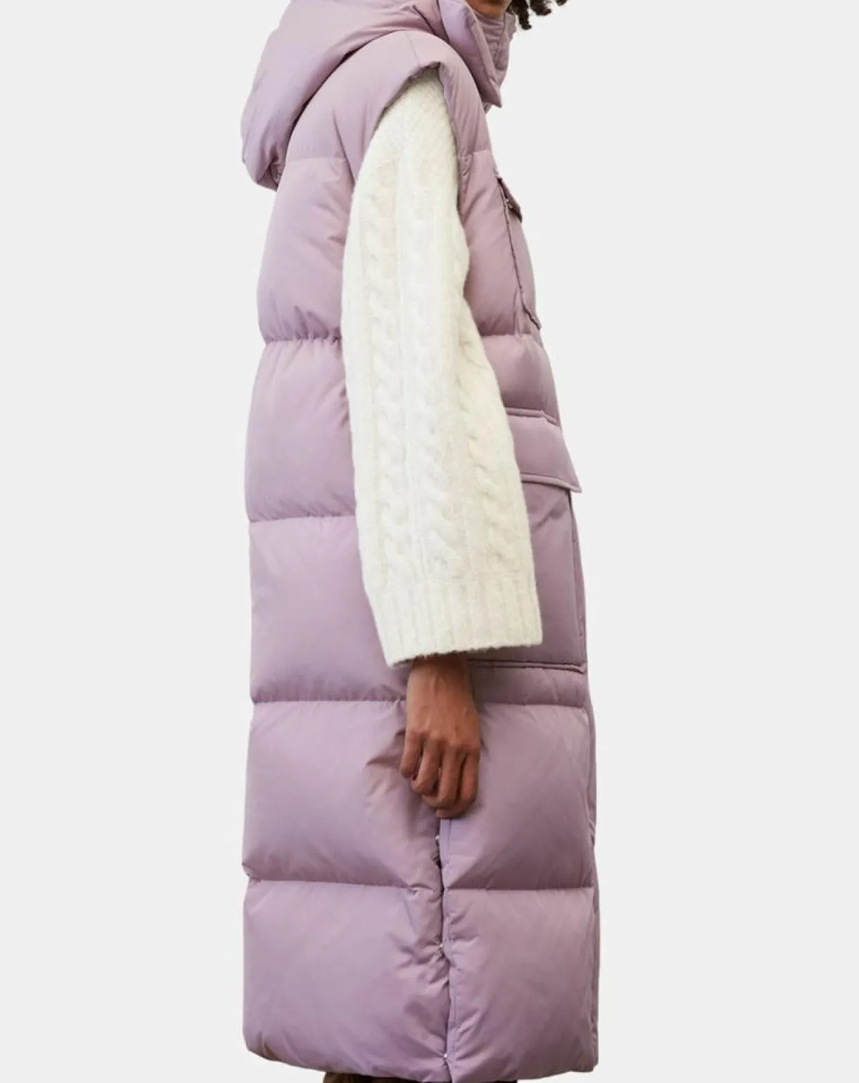 Femme Marc O'Polo Manteaux^Doudoune longue sans manches 3 poches violet clair