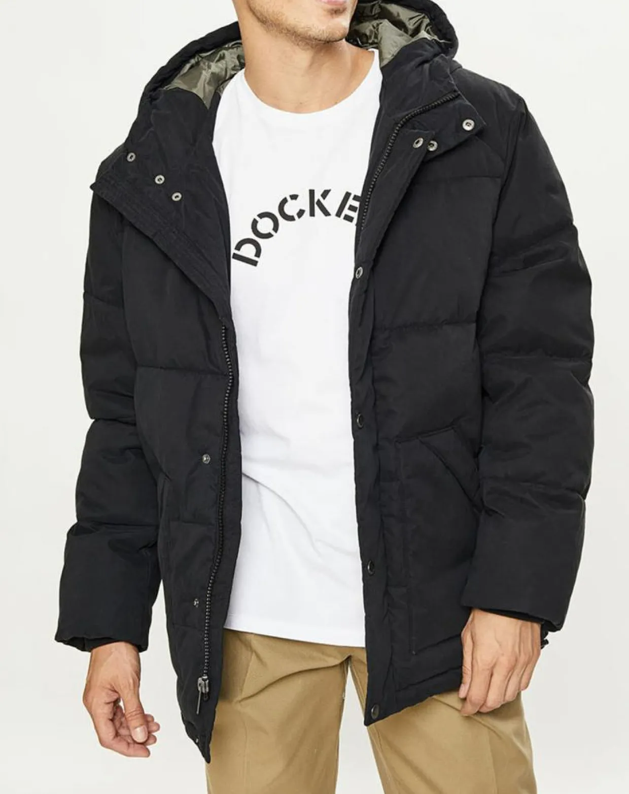 Doudoune Micro Twill Barn Puffer noire-Dockers Sale