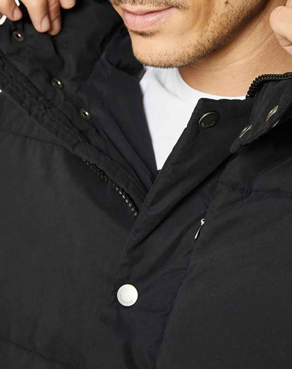 Doudoune Micro Twill Barn Puffer noire-Dockers Sale