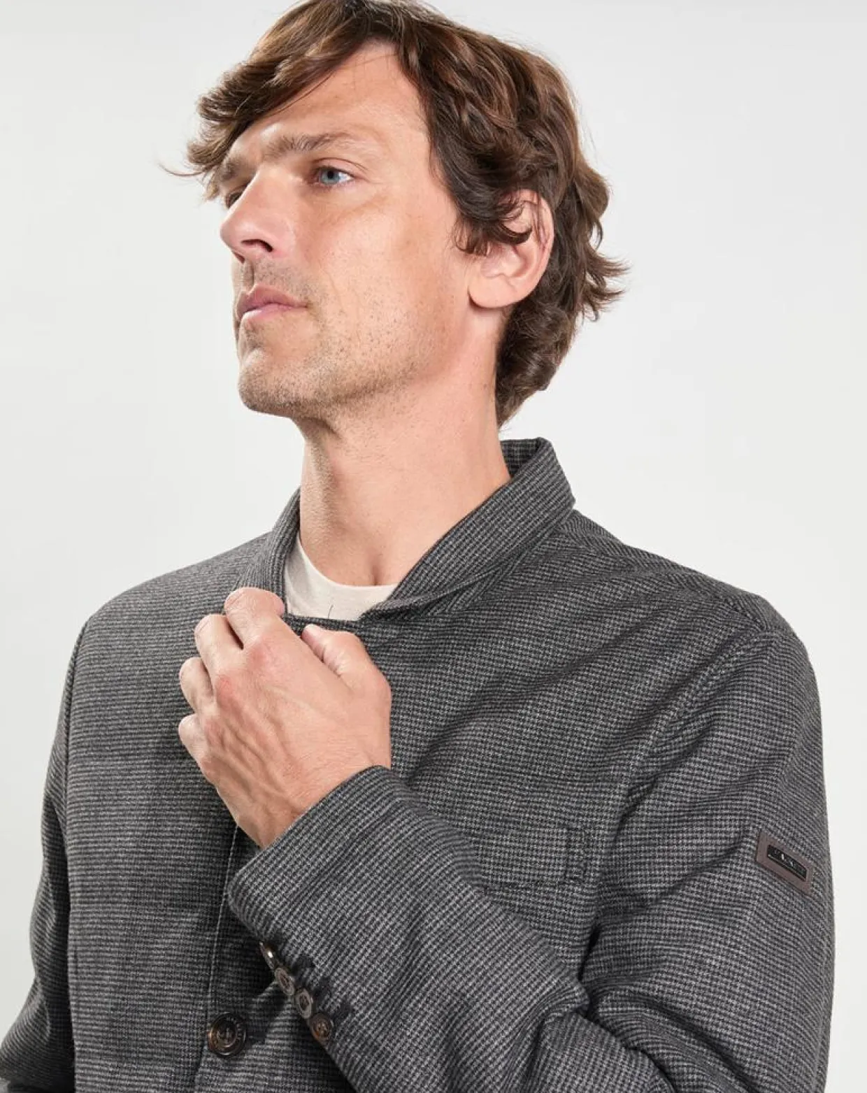 Doudoune Pied de Poule gris moyen-Hackett London New