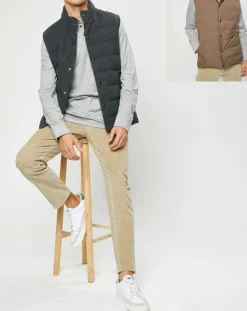 Homme Hackett London Manteaux^Doudoune Réversible en Laine mélangée gris/marron