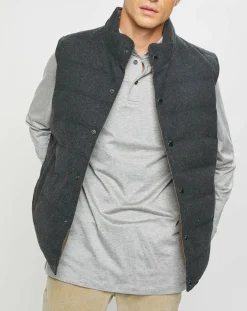 Homme Hackett London Manteaux^Doudoune Réversible en Laine mélangée gris/marron