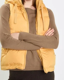 Femme Marc O'Polo Manteaux^Doudoune sans manches à capuche jaune