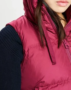 Femme Marc O'Polo Manteaux^Doudoune sans manches à capuche bordeaux