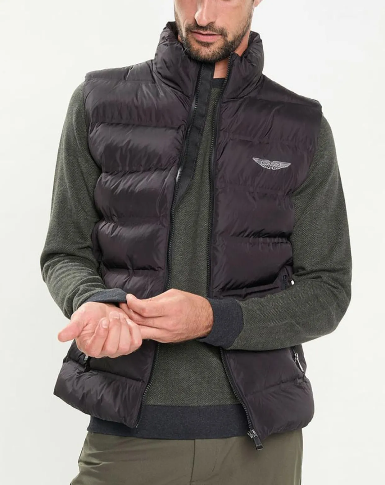 Homme Hackett London Manteaux^Doudoune sans manches Aston Martin Racing noire