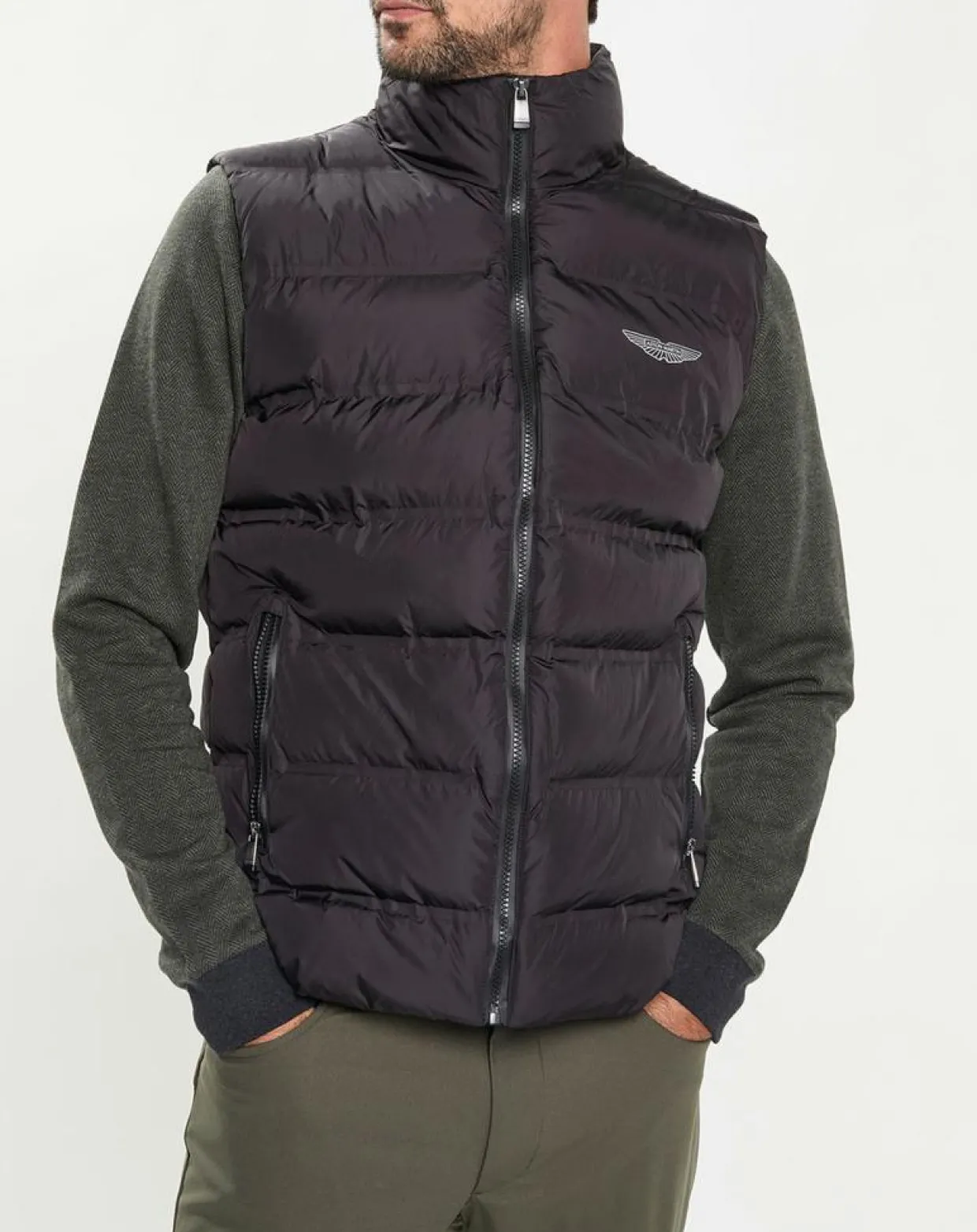 Homme Hackett London Manteaux^Doudoune sans manches Aston Martin Racing noire
