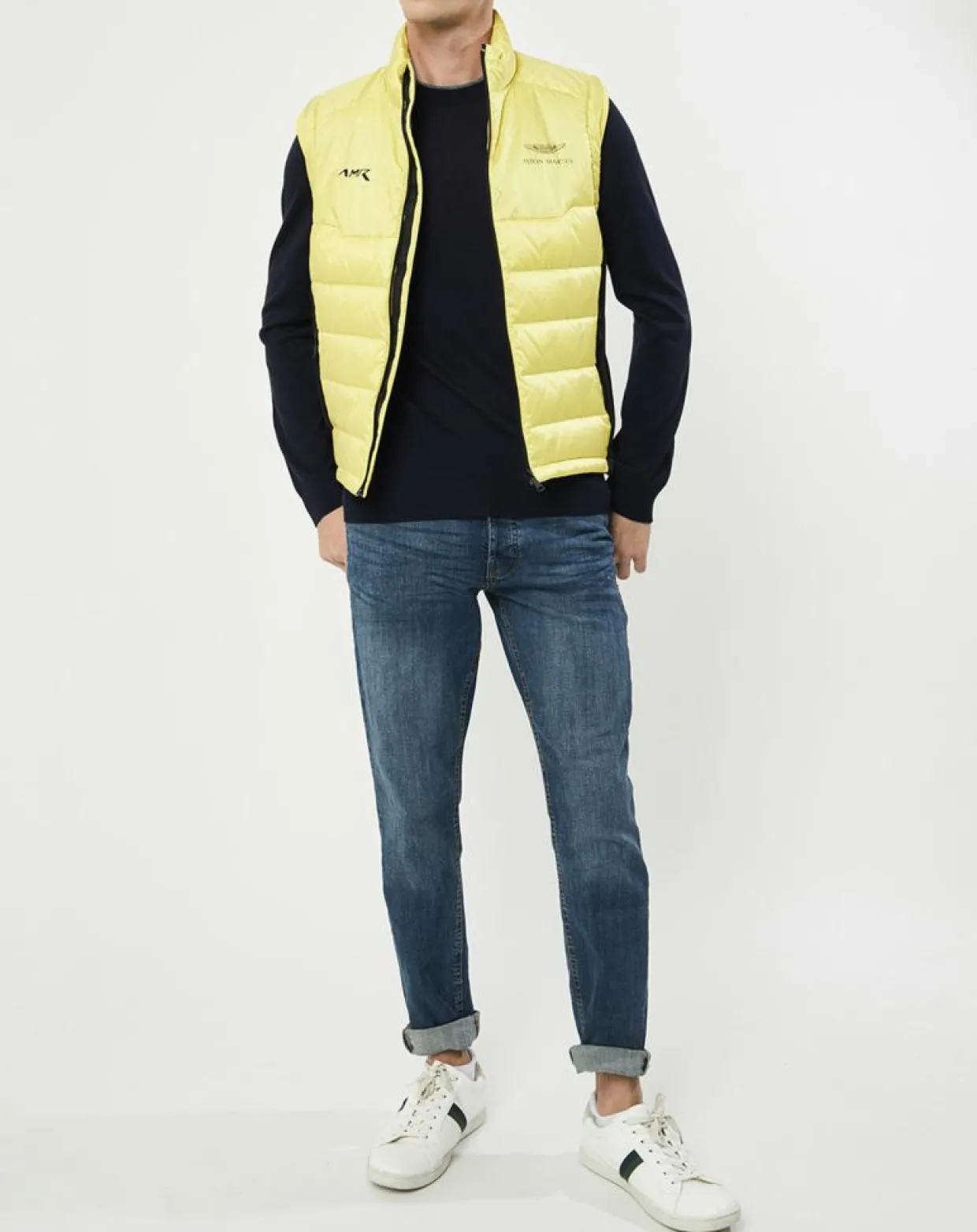 Homme Hackett London Manteaux^Doudoune sans manches Aston Martin Racing jaune clair