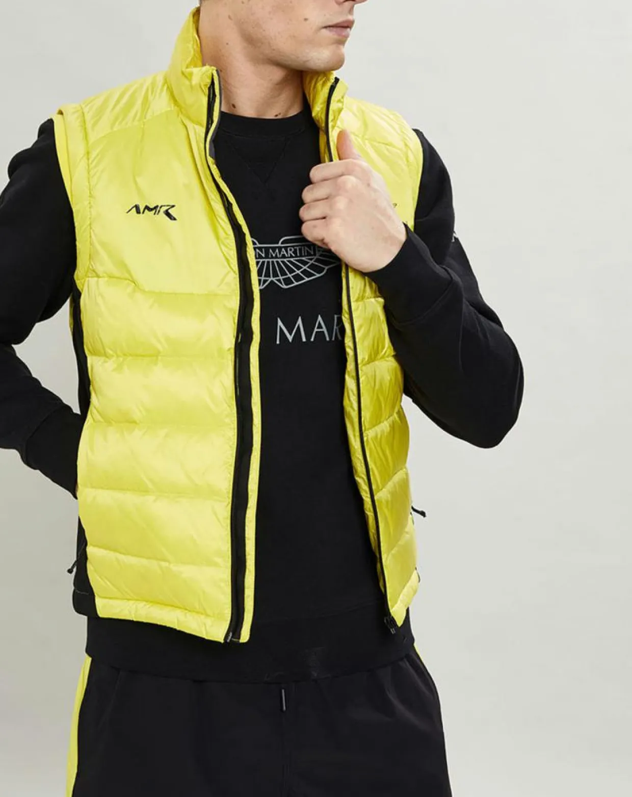 Homme Hackett London Manteaux^Doudoune sans manches Aston Martin Racing jaune clair