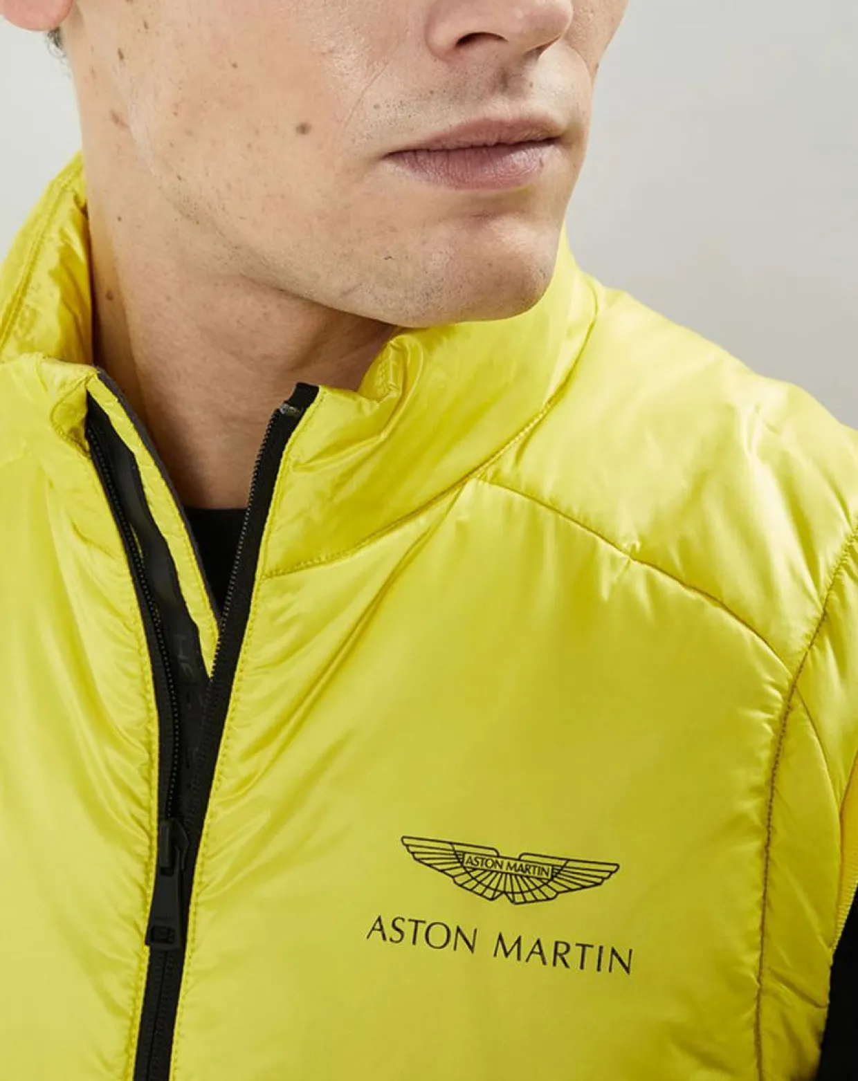 Homme Hackett London Manteaux^Doudoune sans manches Aston Martin Racing jaune clair