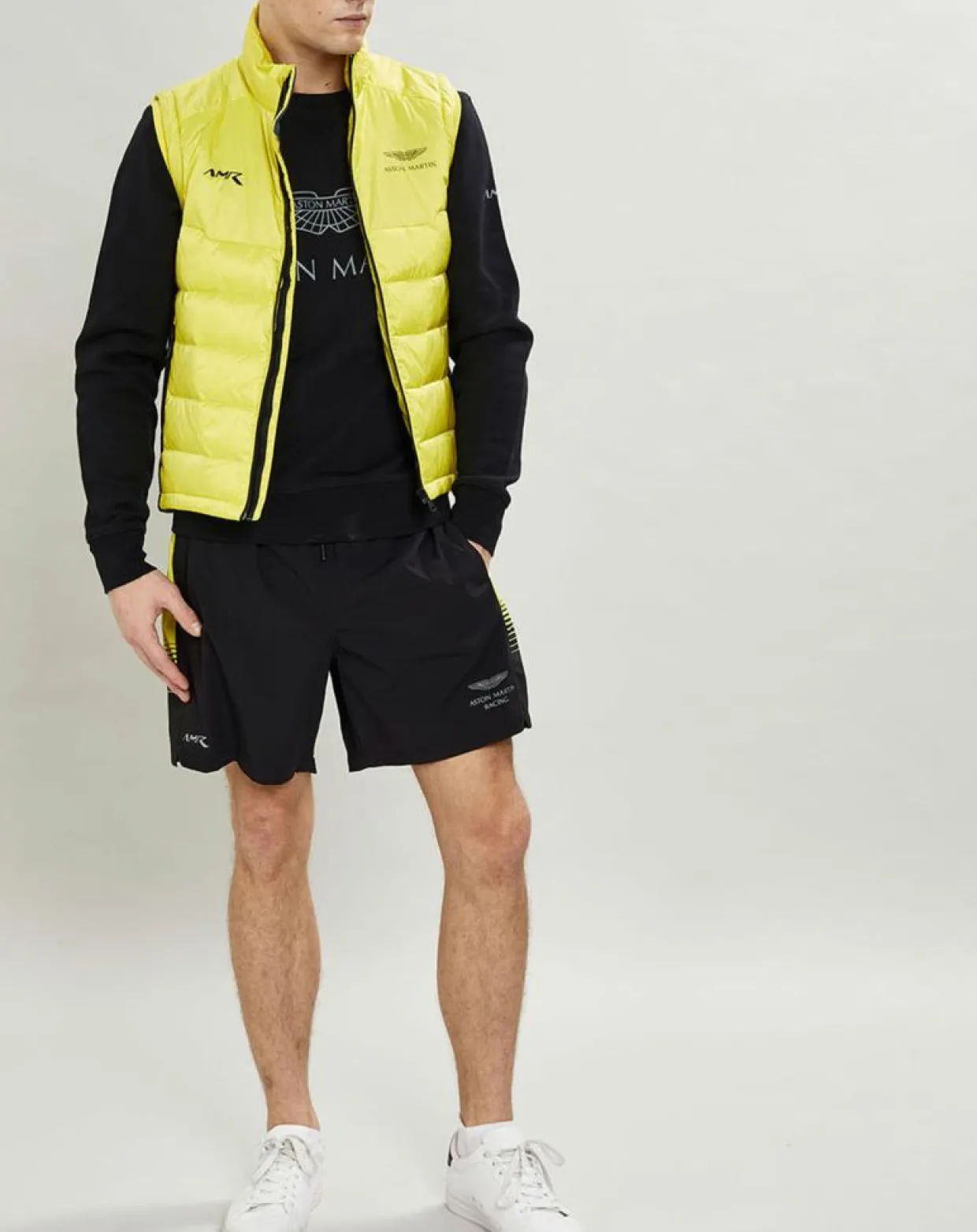 Homme Hackett London Manteaux^Doudoune sans manches Aston Martin Racing jaune clair