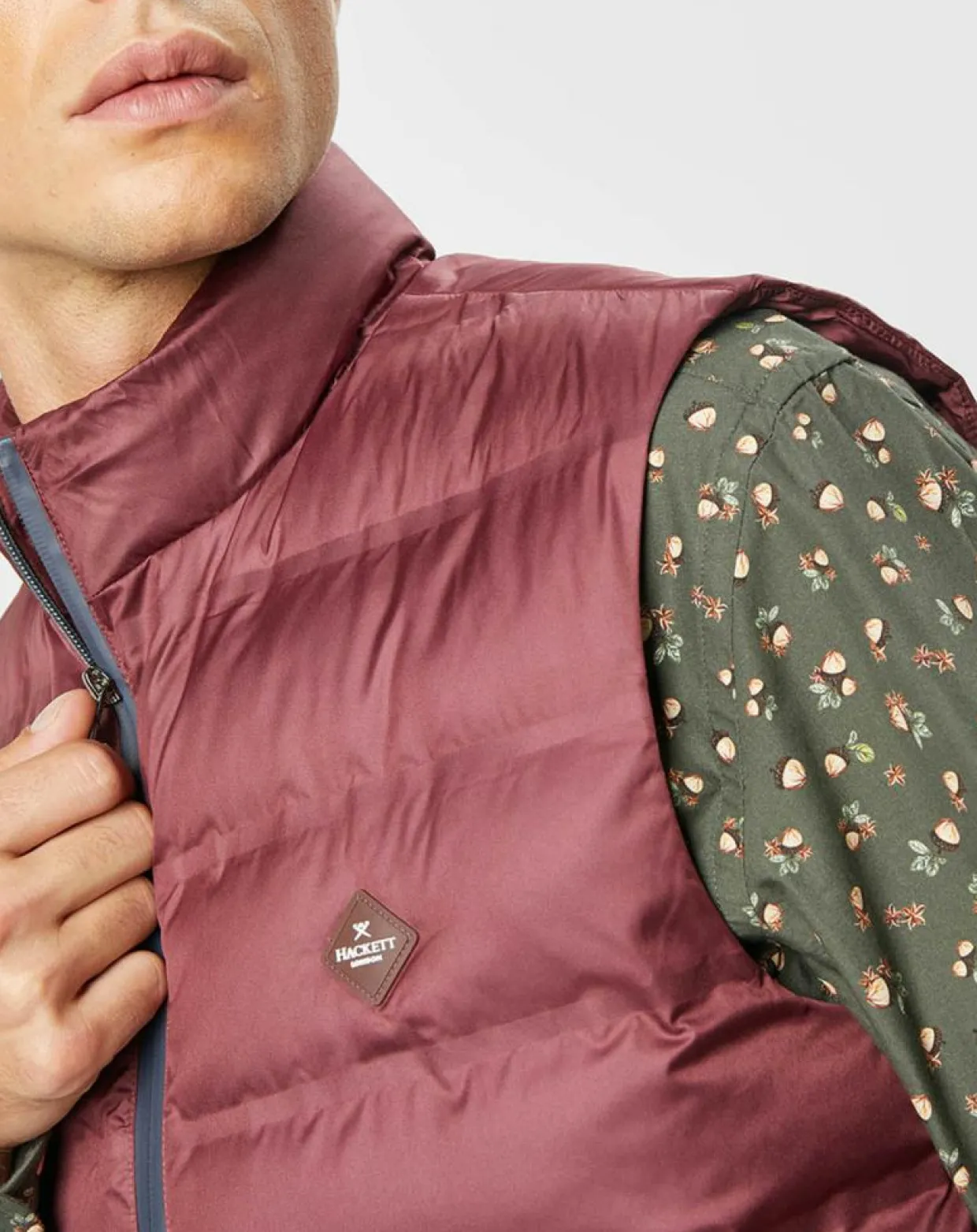 Doudoune sans manches bordeaux-Hackett London