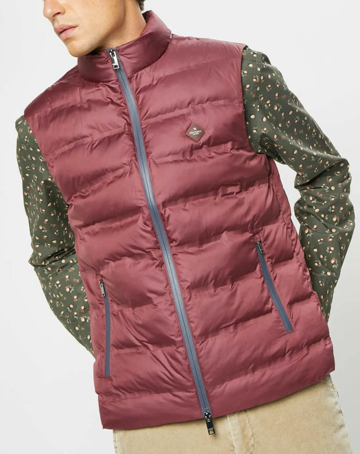 Doudoune sans manches bordeaux-Hackett London