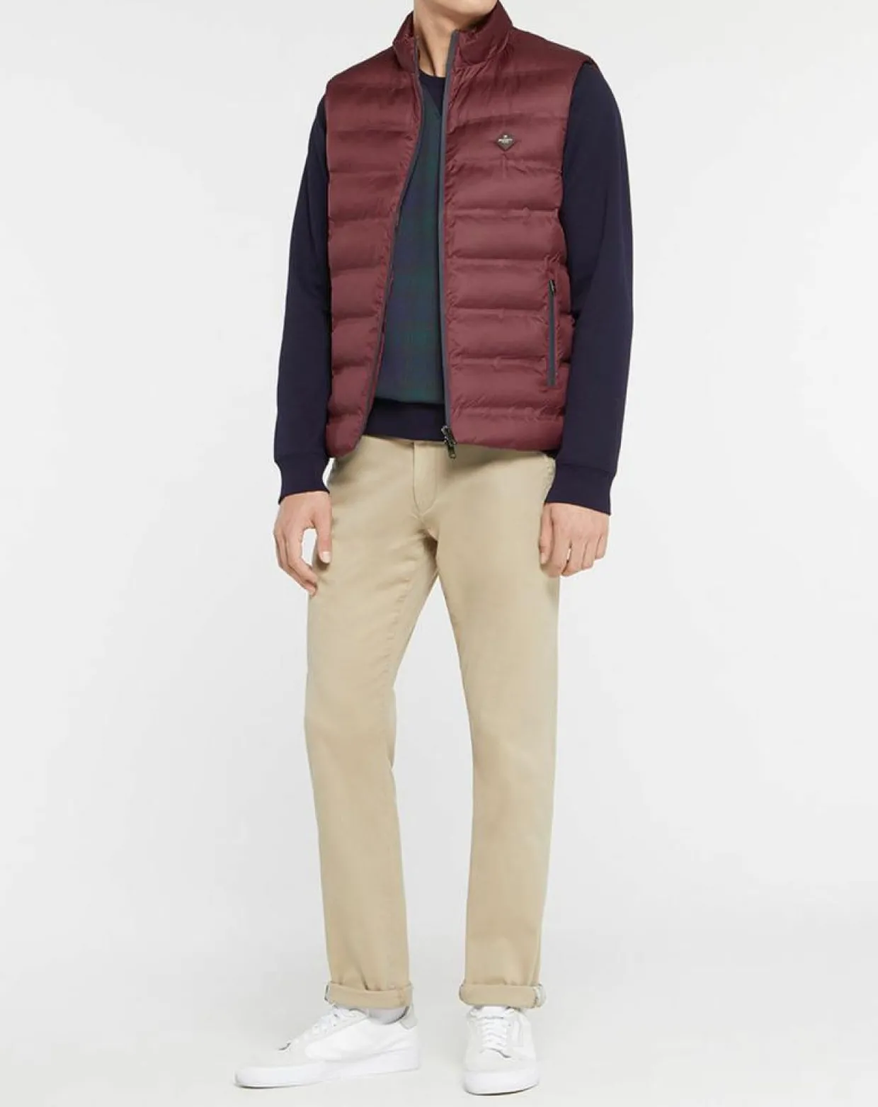 Doudoune sans manches bordeaux-Hackett London