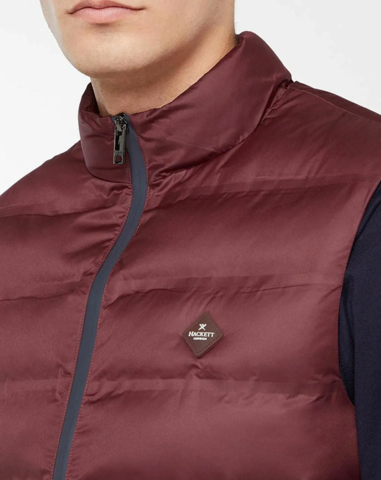 Doudoune sans manches bordeaux-Hackett London