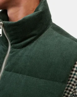 Doudoune sans manches en Velours milleraies 100% Coton Bio verte-Marc O'Polo Hot
