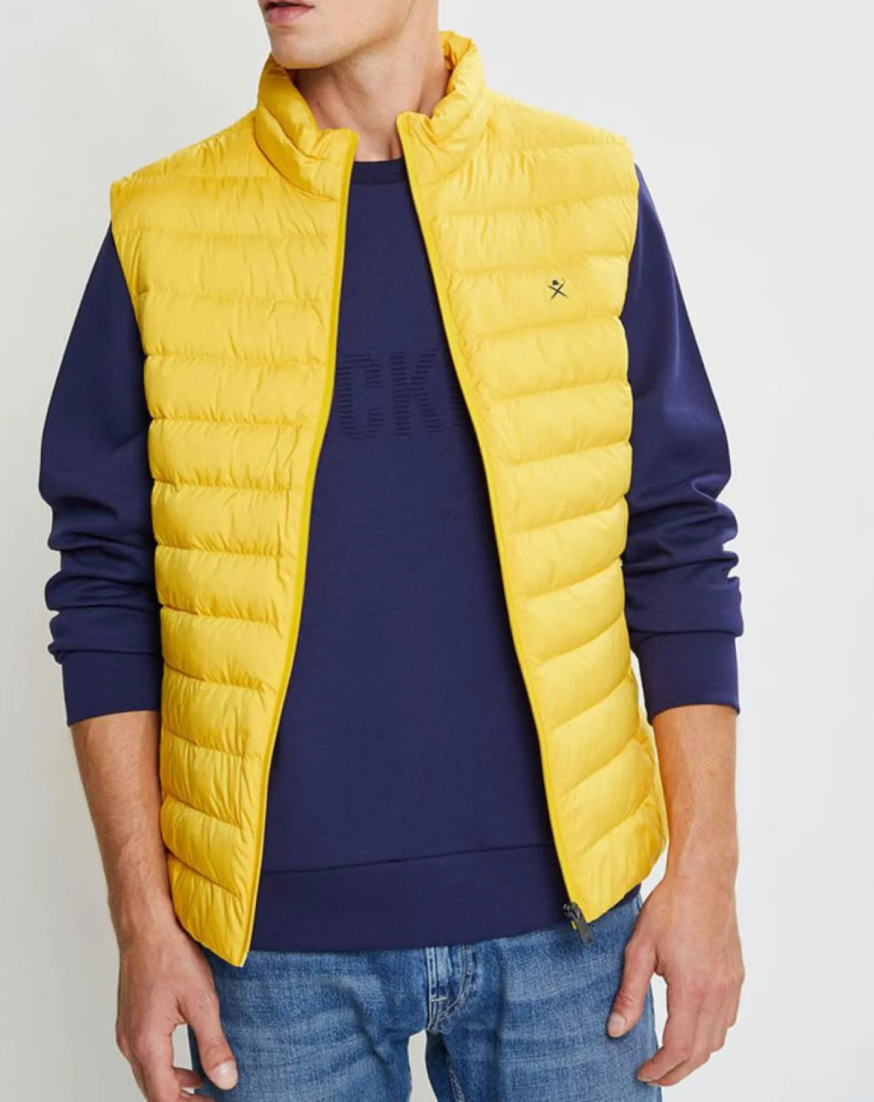 Doudoune sans manches jaune-Hackett London