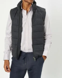 Homme Hackett London Manteaux^Doudoune sans manches pied-de-poule noire