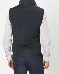 Homme Hackett London Manteaux^Doudoune sans manches pied-de-poule noire