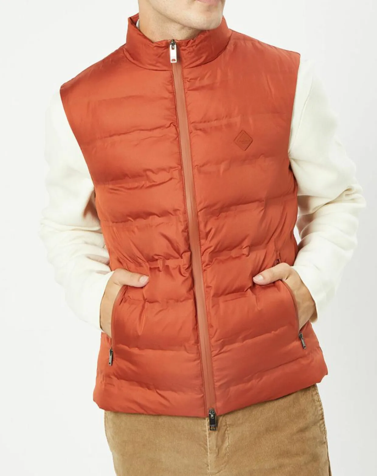 Homme Hackett London Manteaux^Doudoune sans manches unie orange
