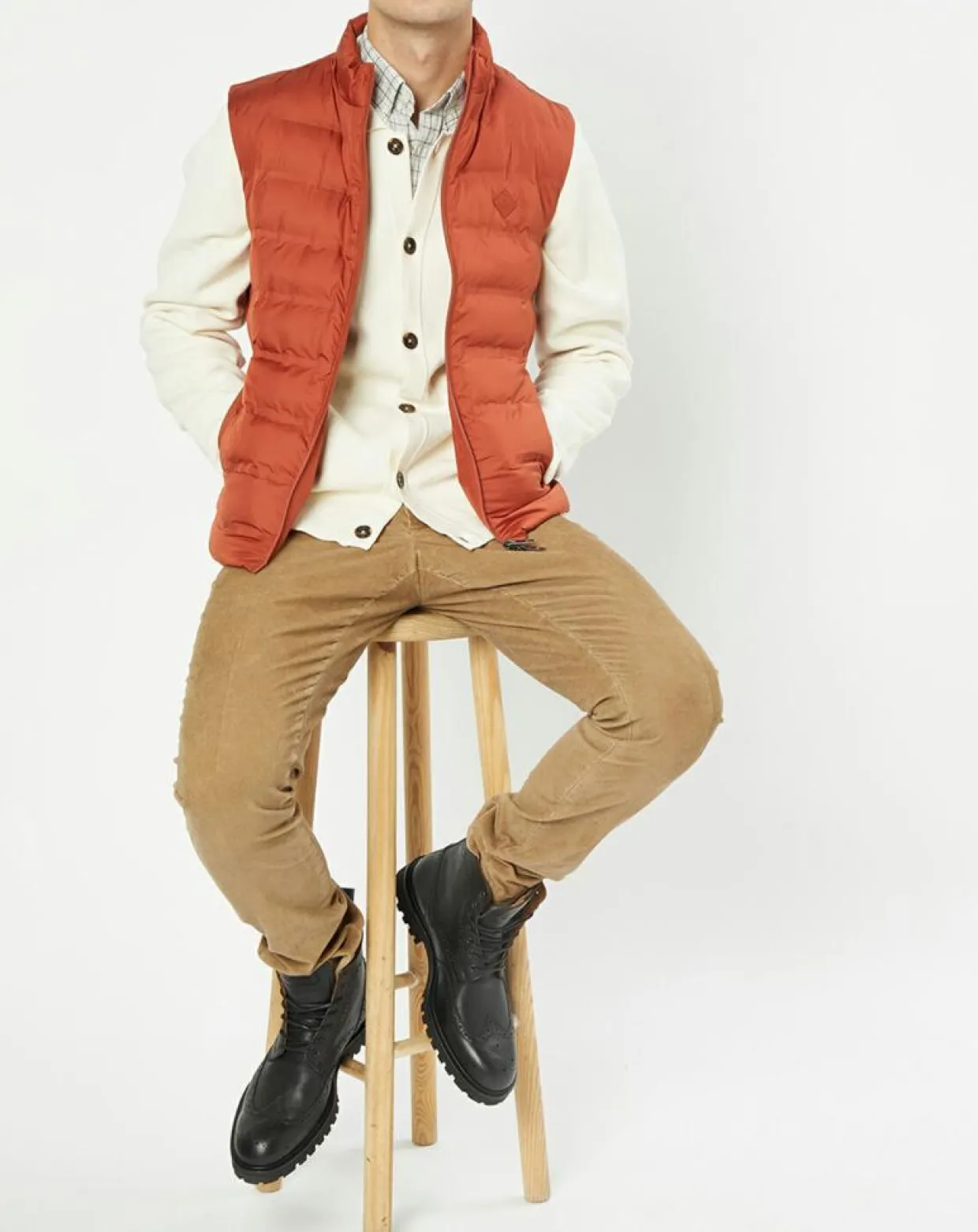 Homme Hackett London Manteaux^Doudoune sans manches unie orange