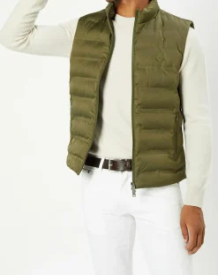 Doudoune sans manches unie kaki-Hackett London Hot
