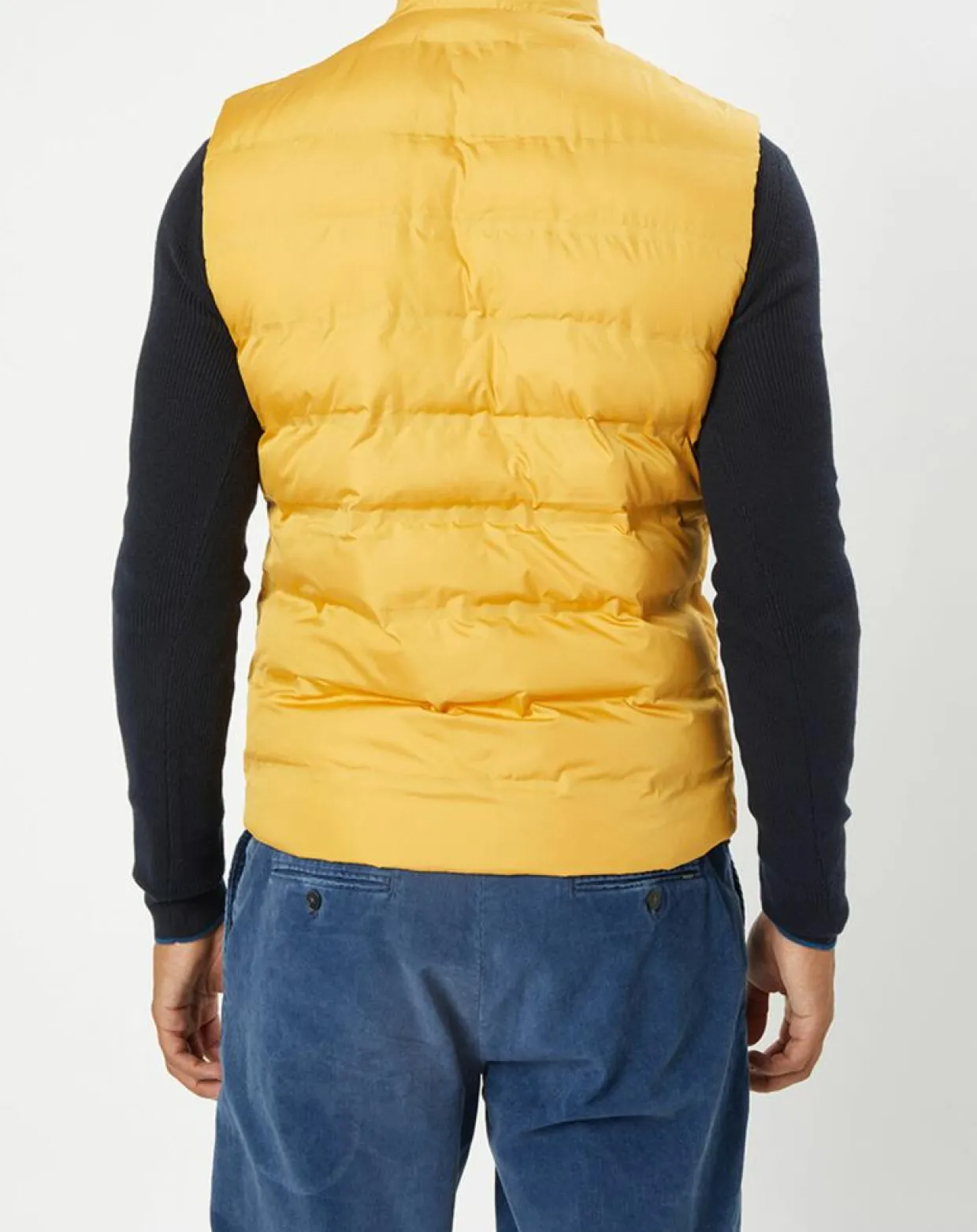 Doudoune sans manches unie jaune-Hackett London Hot