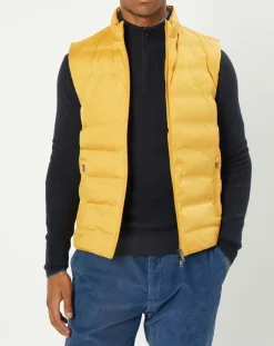 Doudoune sans manches unie jaune-Hackett London Hot