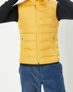Doudoune sans manches unie jaune-Hackett London Hot