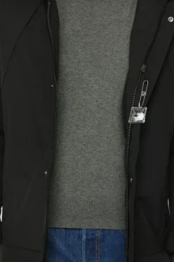 Doudoune semi-longue imperméable avec isolation thermique jusqu'à -20 °C noir-C&Jo Online