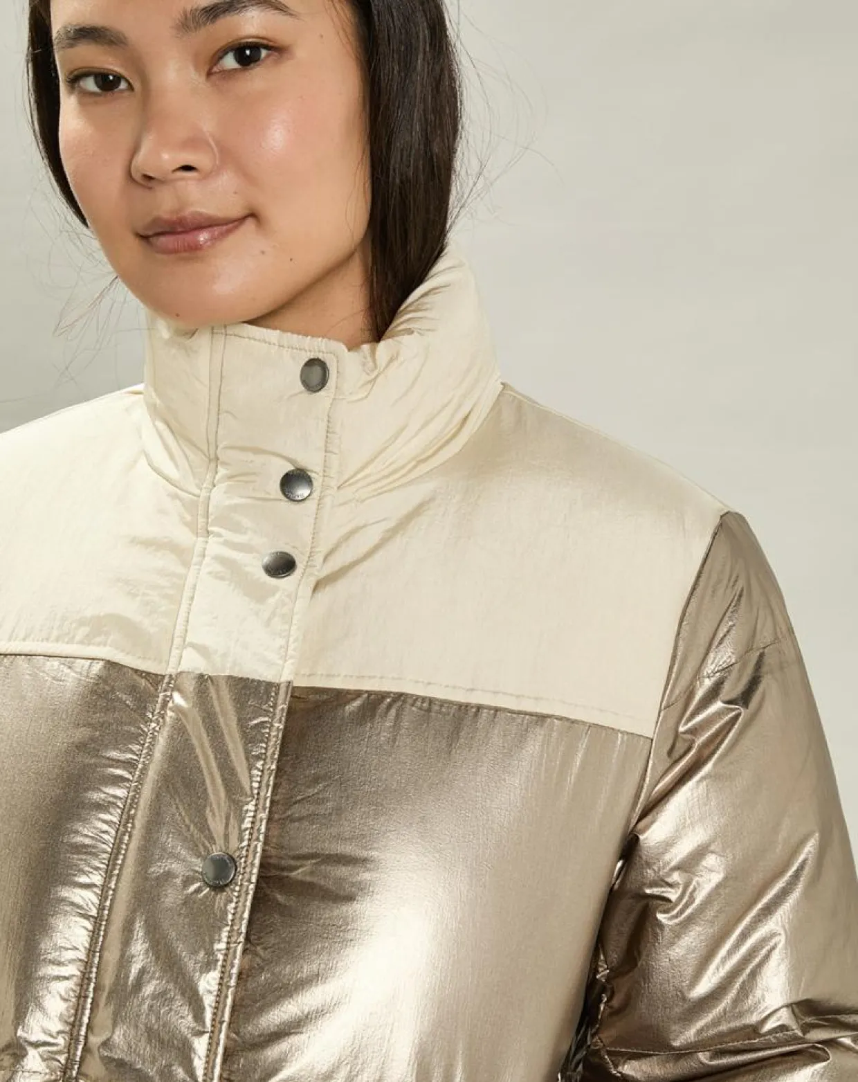 Femme Hartford Manteaux^Doudoune Volfy Foil écru/bronze