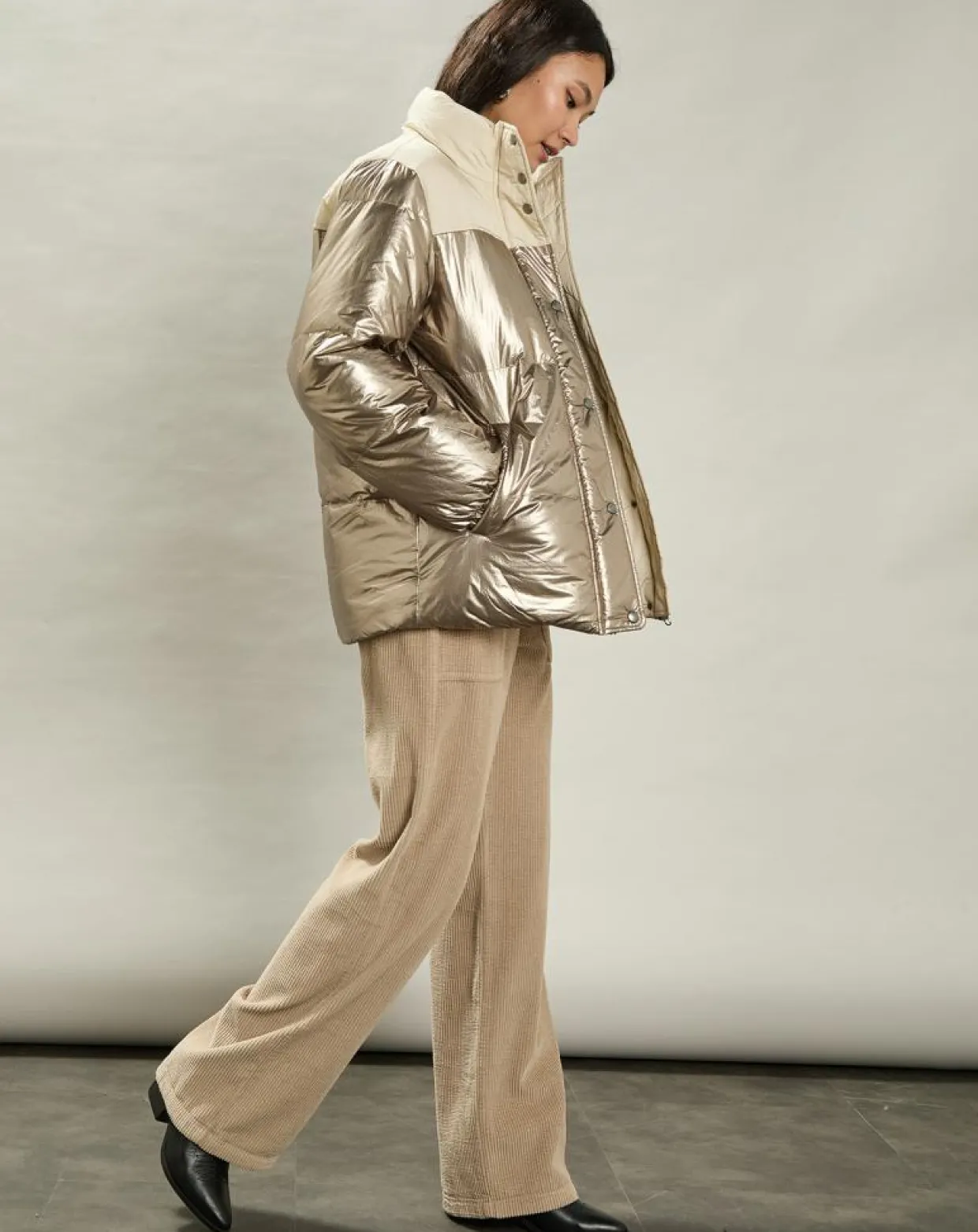 Femme Hartford Manteaux^Doudoune Volfy Foil écru/bronze