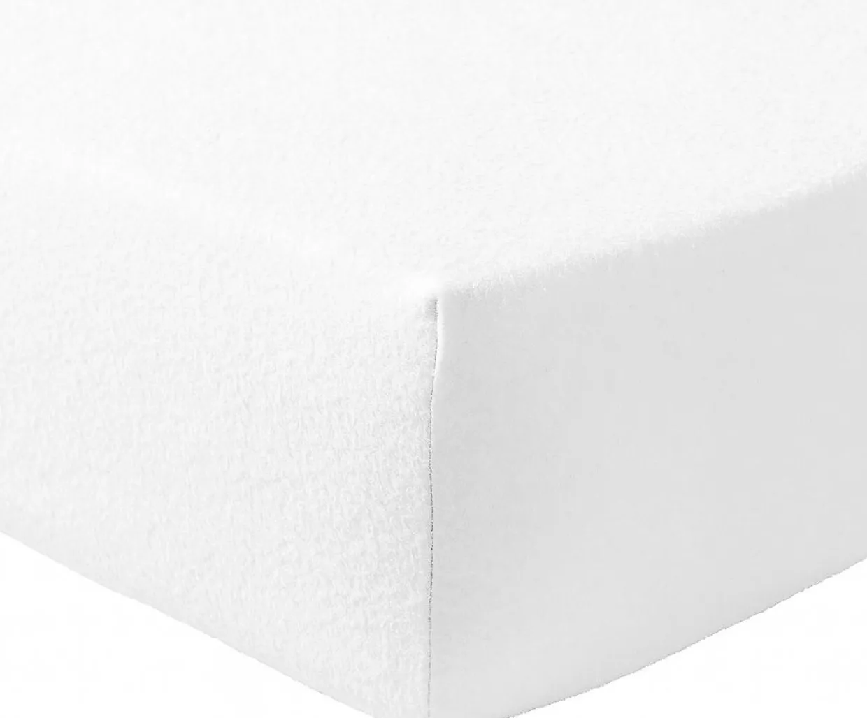 Drap housse 100% Flanelle de Coton blanc-Home Collection Sale