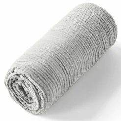 Drap housse 100% Gaze de coton bonnet 30 cm gris-Baton Rouge Outlet