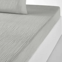 Drap housse 100% Gaze de coton bonnet 30 cm gris-Baton Rouge Outlet