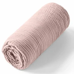Baton Rouge Linge De Lit, Ensembles^Drap housse 100% Gaze de coton bonnet 30 cm rose