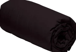 Drap housse 100% Percale de Coton noir-Home Collection Sale