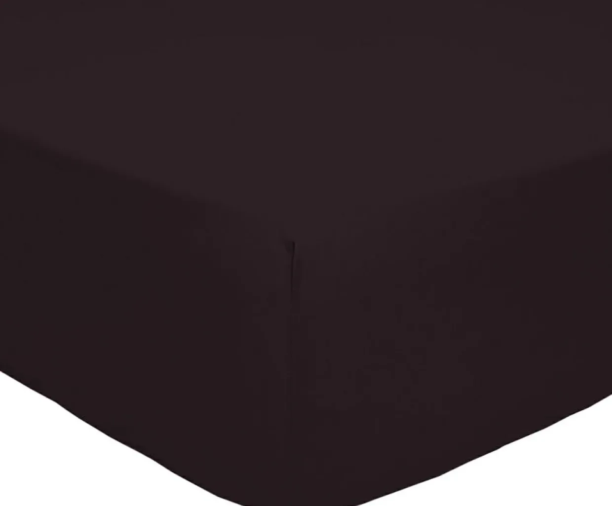 Drap housse 100% Percale de Coton noir-Home Collection Sale