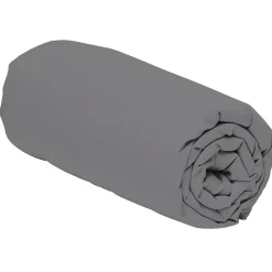 Drap housse 100% Percale de Coton gris-Home Collection Outlet