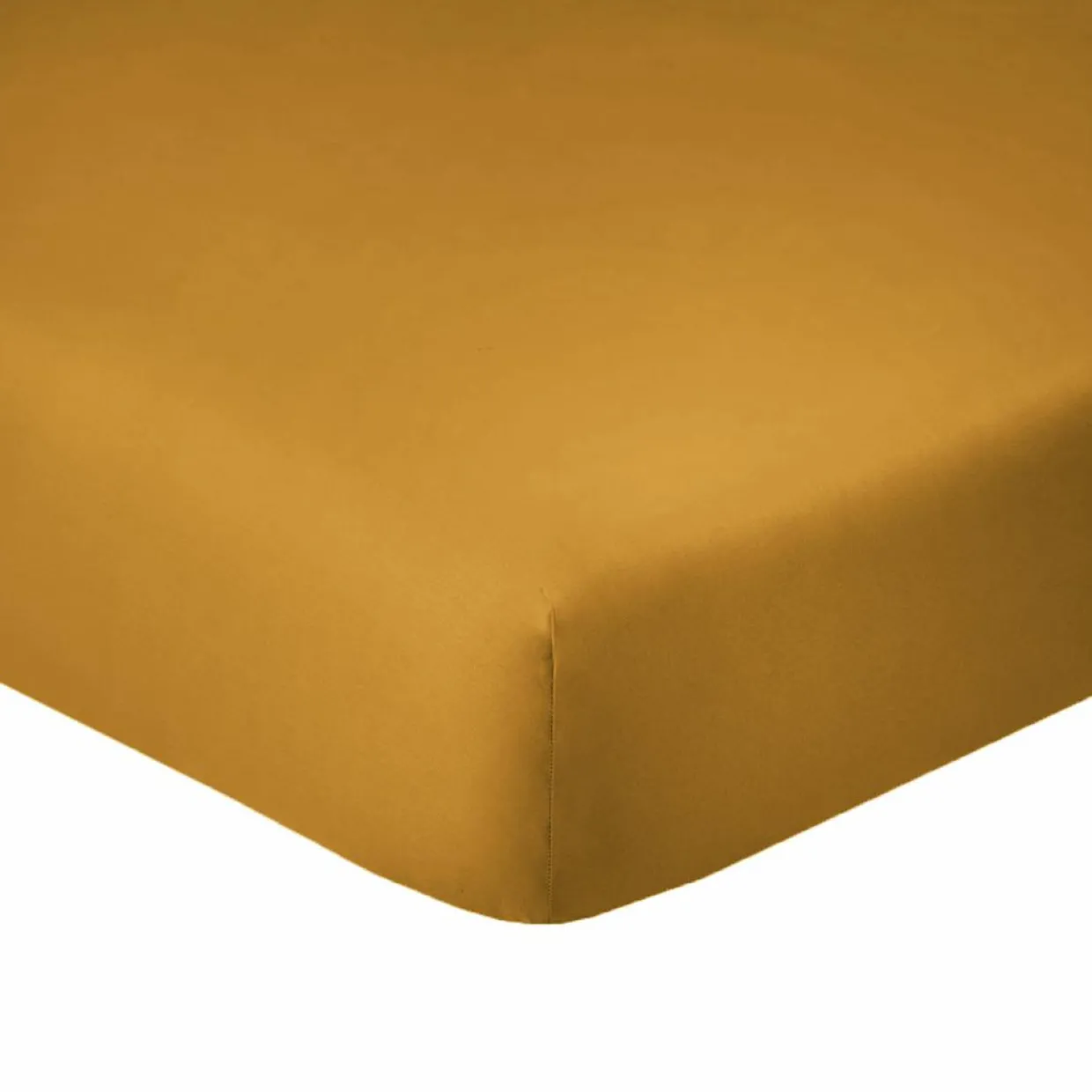 Blanc Passion Linge De Lit, Ensembles^Drap housse en coton bonnet 35 cm safran