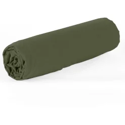 Drap Housse en percale de Coton vert-Home Collection Best