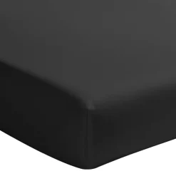Baton Rouge Linge De Lit, Ensembles^Drap housse en percale de coton lavé bonnet 30 cm noir minuit