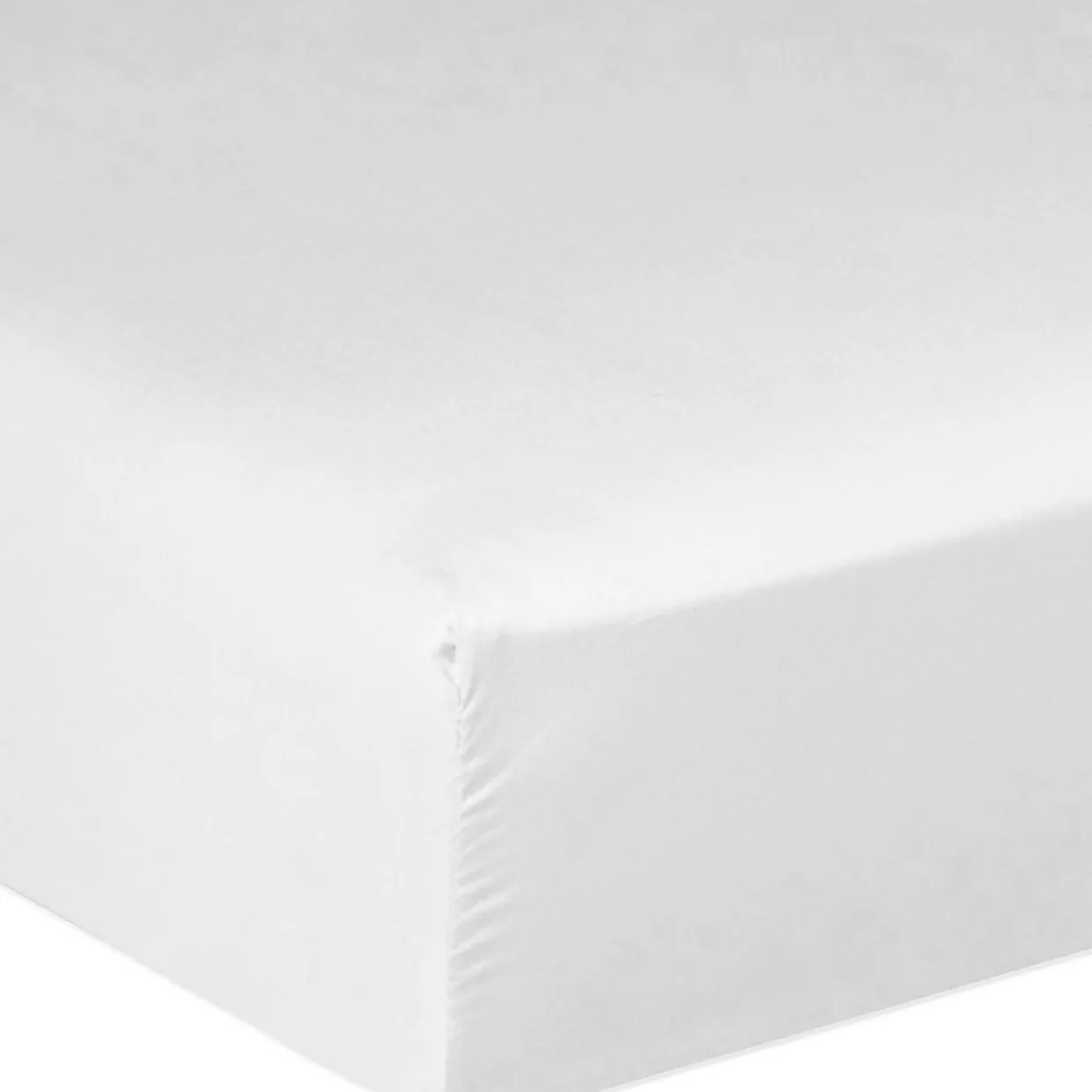 Drap housse satin de coton lavé bonnet 30 cm blanc-Baton Rouge